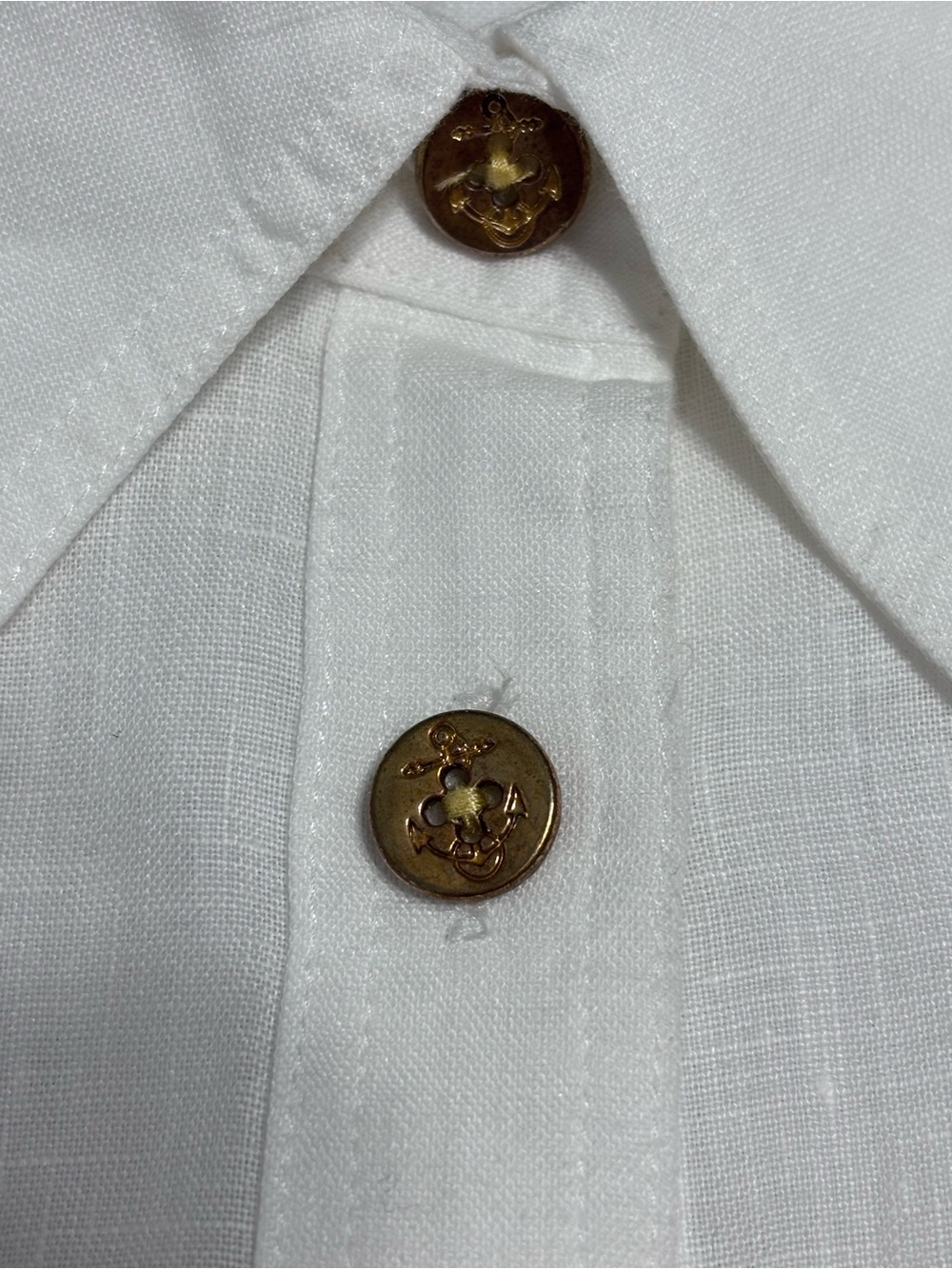 Lauren Ralph Lauren Women’s Plus 2X White Linen Button Down Shirt 3/4 Sleeve - Picture 3 of 11